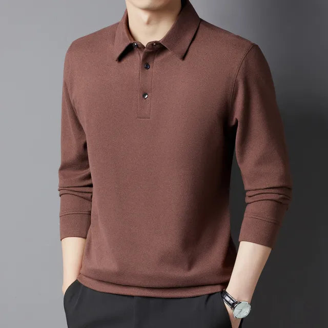 Leichtes Strick-Polo-Kragen-Top