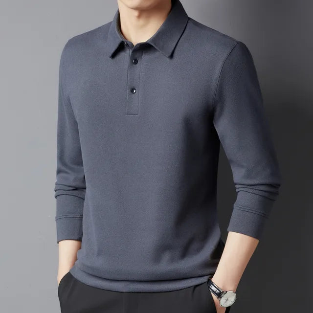 Leichtes Strick-Polo-Kragen-Top