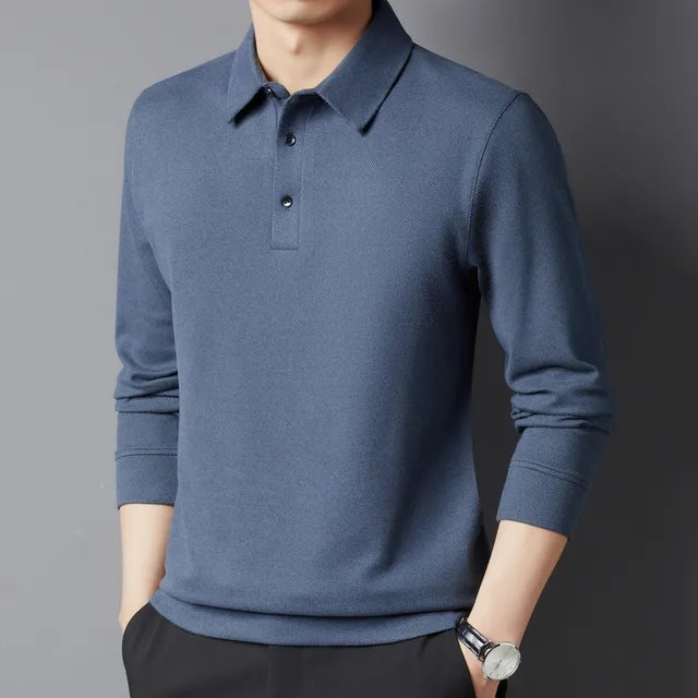 Leichtes Strick-Polo-Kragen-Top