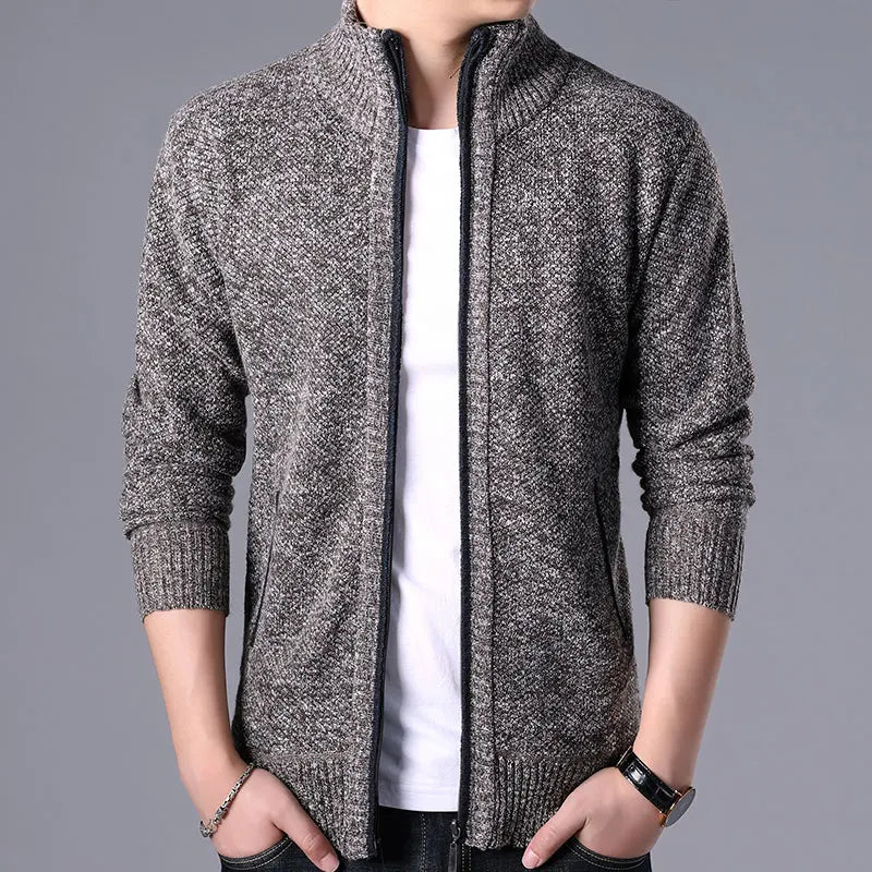 Zip thick cardigan