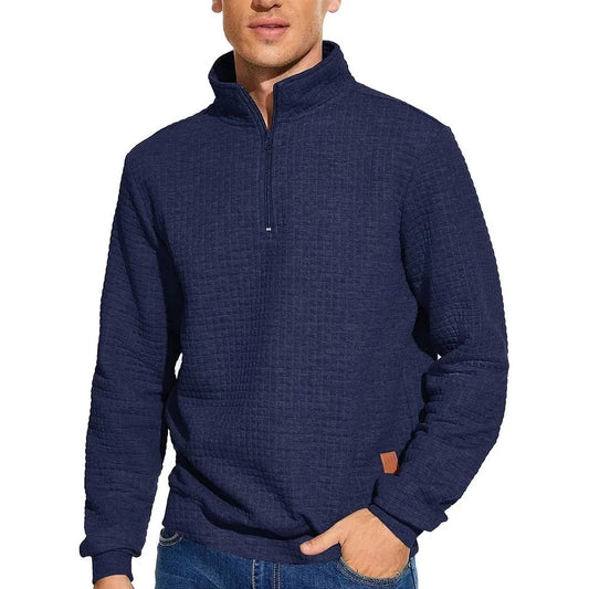 Pullover mit Reißverschluss und festem Muster