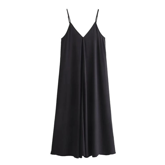 Sexy rückenfreies Slip-Maxi-Kleid