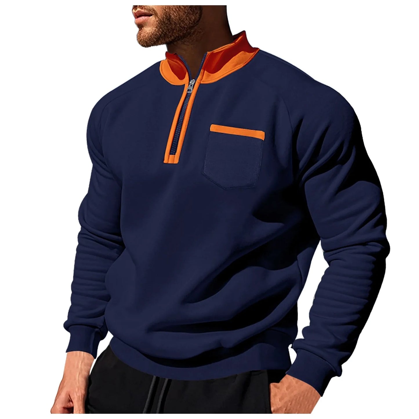 Herren Quarter-Zip Pullover Top