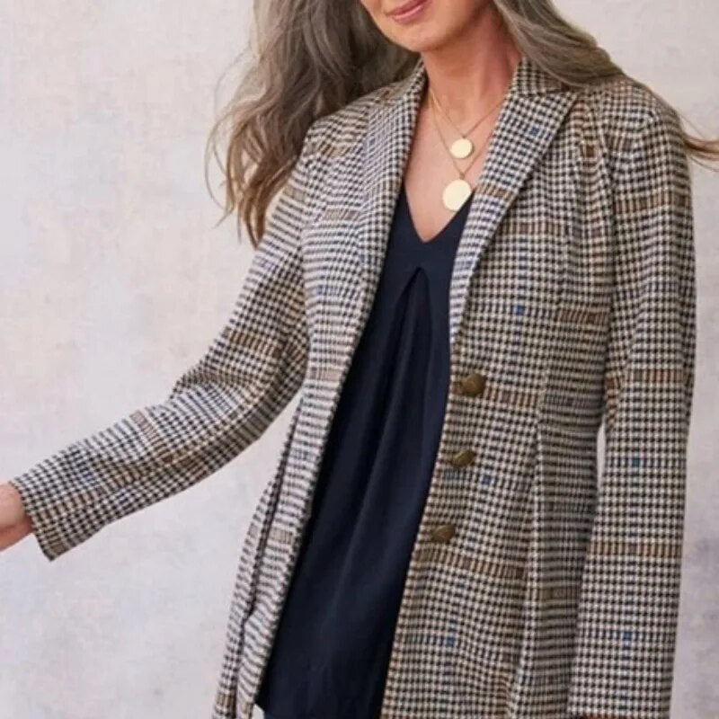 Karierter Smart-Blazer