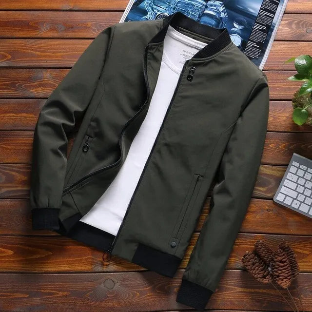 Lässige Windbreaker Bomberjacken