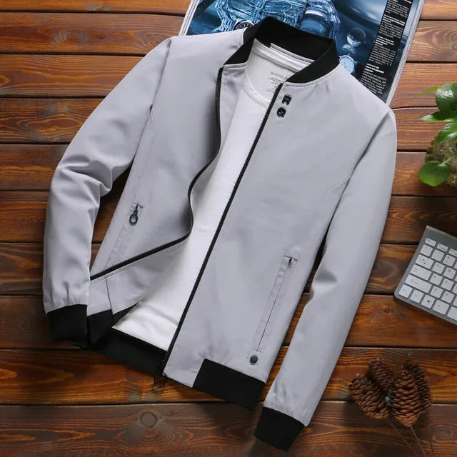 Lässige Windbreaker Bomberjacken