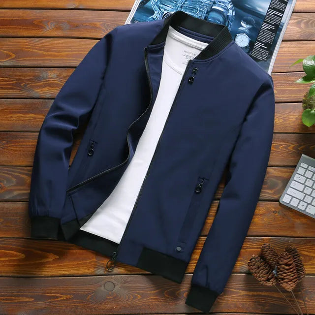 Lässige Windbreaker Bomberjacken