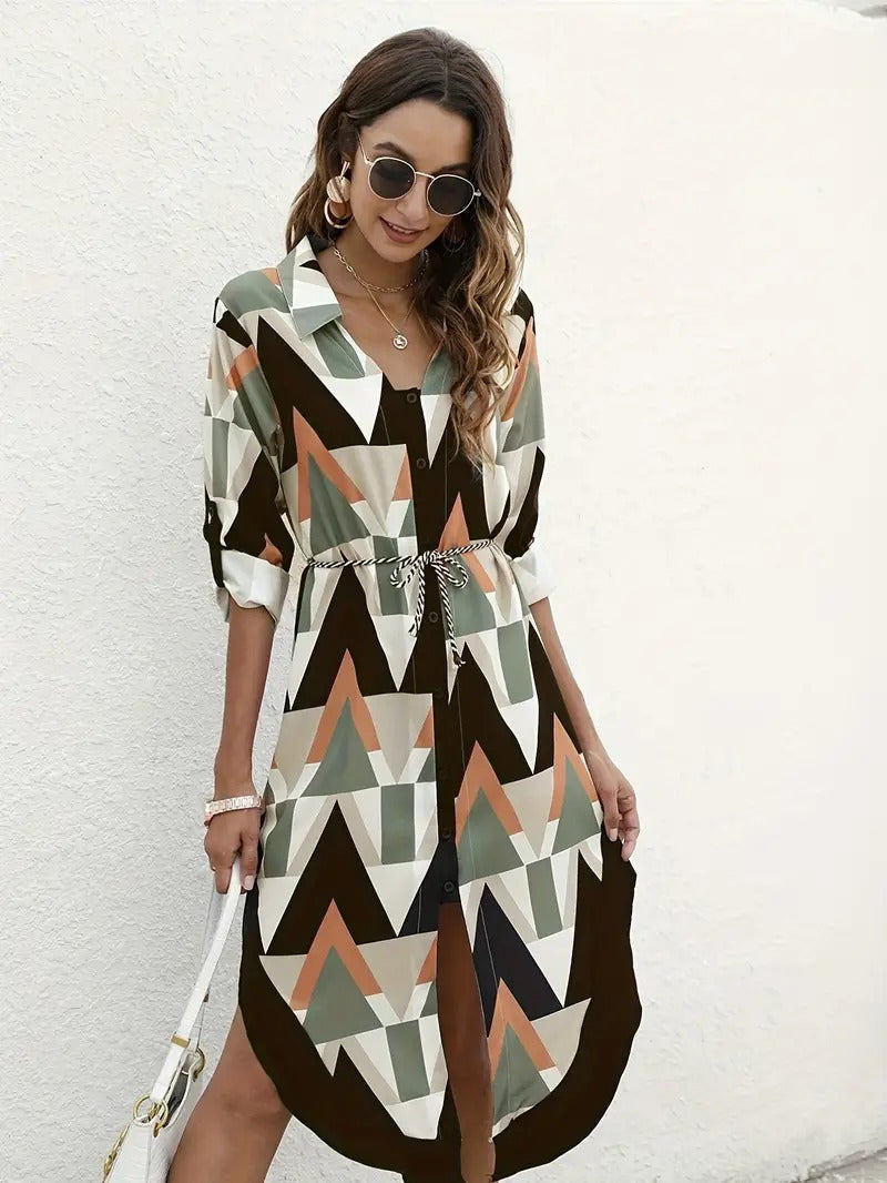 Colorful striped dress