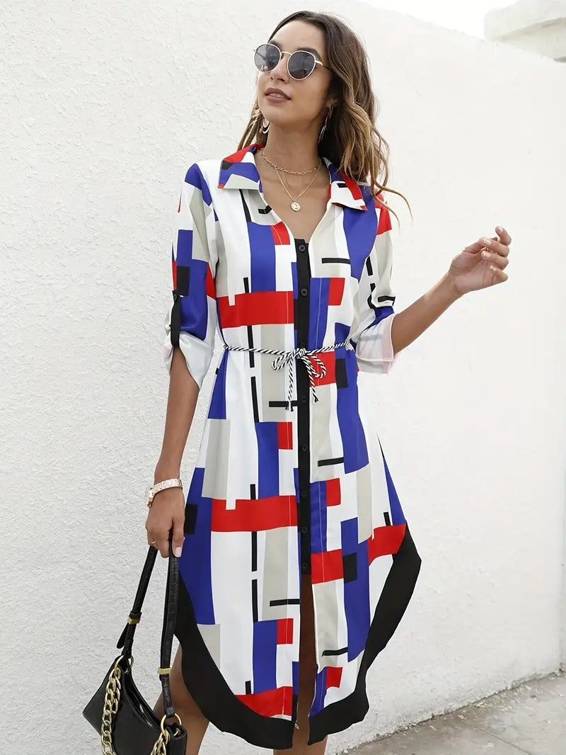 Colorful striped dress