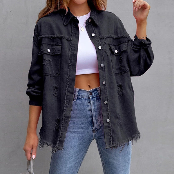 RalphMattew ripped denim jacket