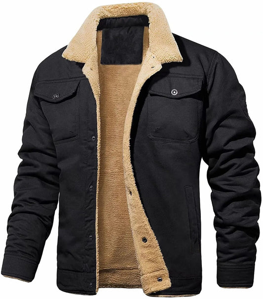 Warme Fleece-Cargo-Jacke für Männer