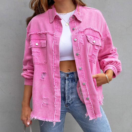 RalphMattew ripped denim jacket