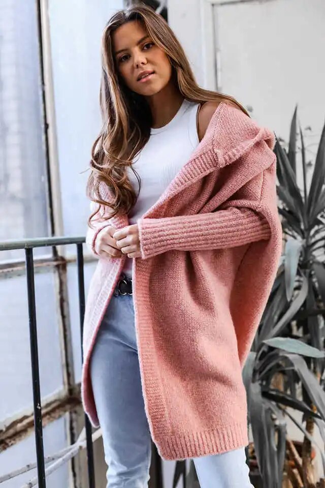 Long knitted sweater