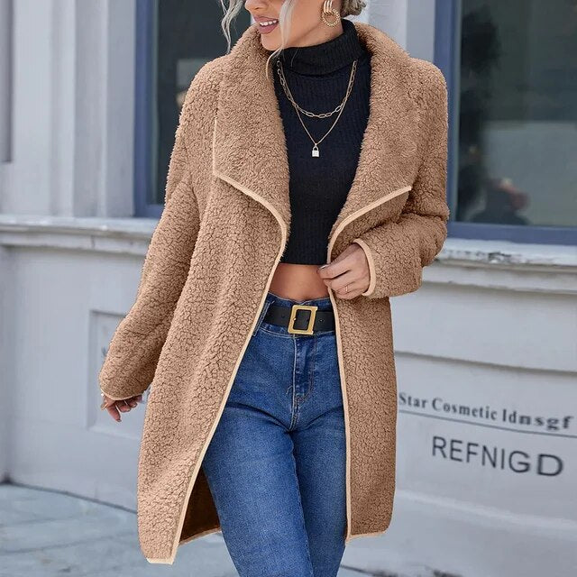 Jacke mit Teddykragen