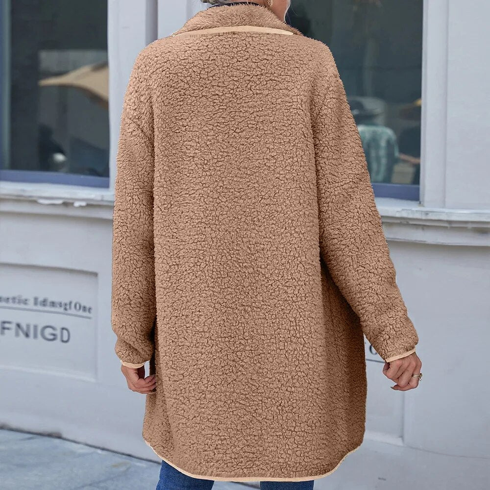 Jacke mit Teddykragen