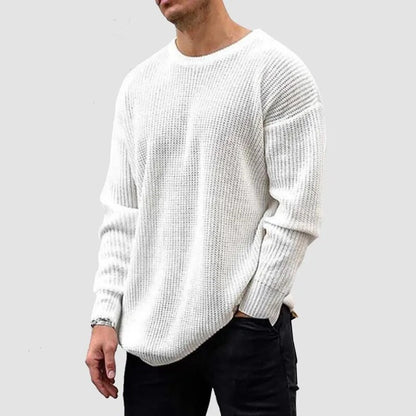 Round neck sweater Loose knitted sweater