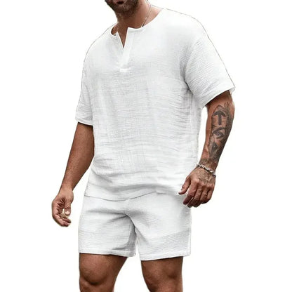 Casual men's outfit shirts and shorts