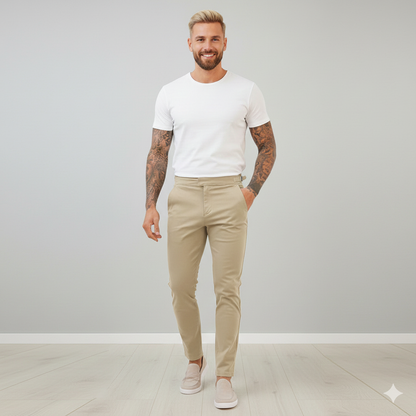 Herren Slim-Fit Stretch Trousers – Streetstyle Hose