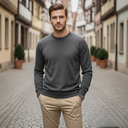Ralph Mattew Rundhalspullover – Herren Strickpullover