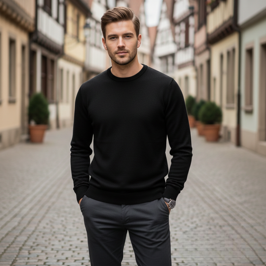 Ralph Mattew Rundhalspullover – Herren Strickpullover