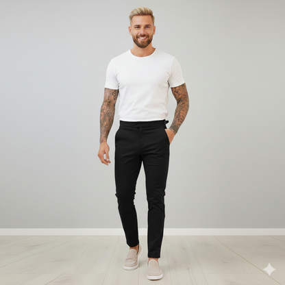Herren Slim-Fit Stretch Trousers – Streetstyle Hose