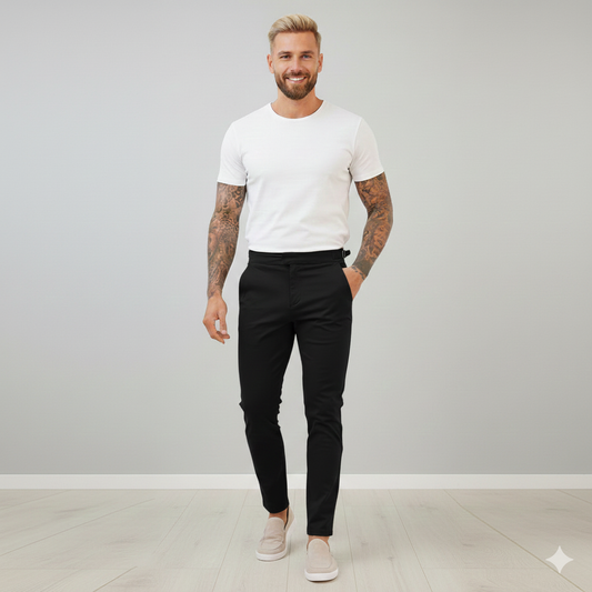 Herren Slim-Fit Stretch Trousers – Streetstyle Hose