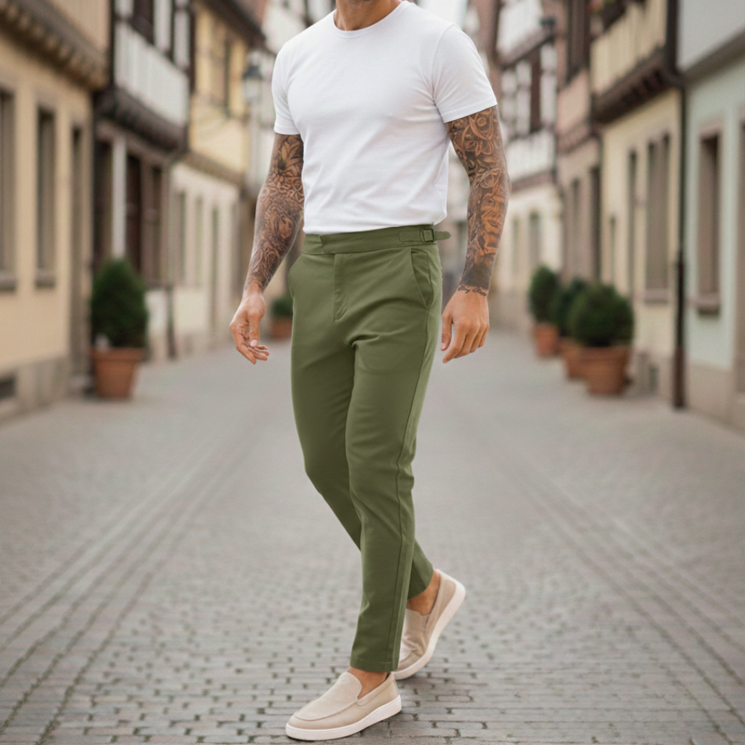 Herren Slim-Fit Stretch Trousers – Streetstyle Hose