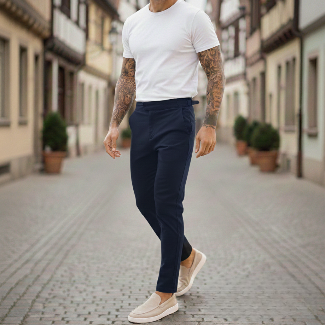 Herren Slim-Fit Stretch Trousers – Streetstyle Hose