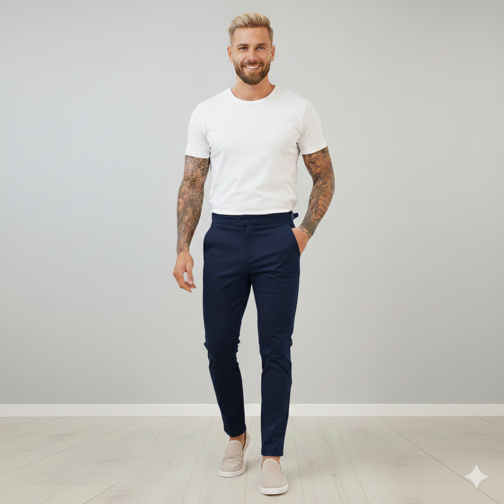 Herren Slim-Fit Stretch Trousers – Streetstyle Hose
