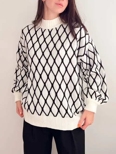 Rautengrüner Pullover