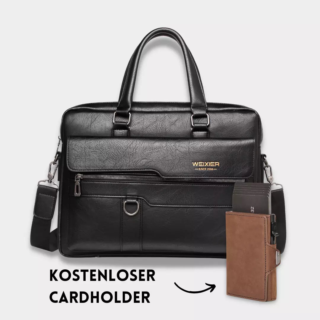 Raplhmattew - Weixier Leder Laptop Tasche + Kostenloser Cardholder