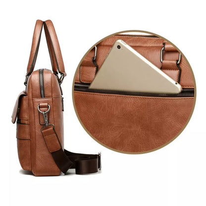 Raplhmattew - Weixier Leder Laptop Tasche + Kostenloser Cardholder