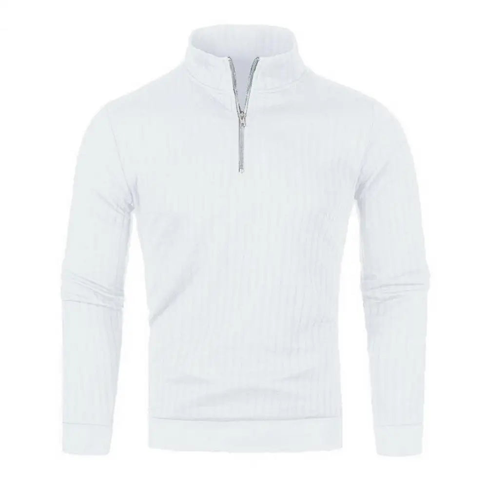 Quarter zip turtleneck sweater