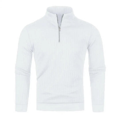 Quarter zip turtleneck sweater