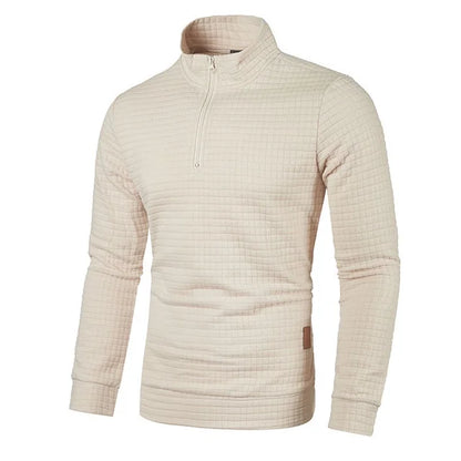 Pullover mit Reißverschluss und festem Muster