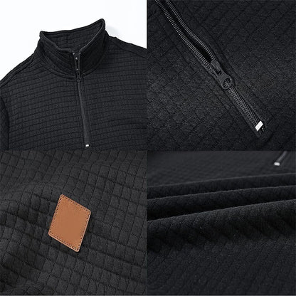Pullover mit Reißverschluss und festem Muster