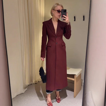 Eleganter Damen-Mantel Slim-Fit – Stylische Winter- & Herbst-Outdoorjacke