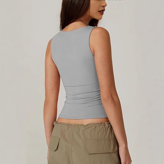 Damen Top mit eckigem Ausschnitt