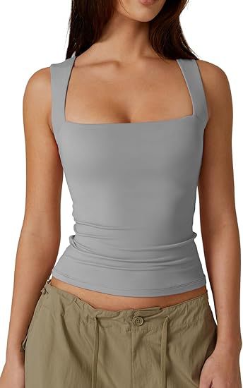 Damen Top mit eckigem Ausschnitt