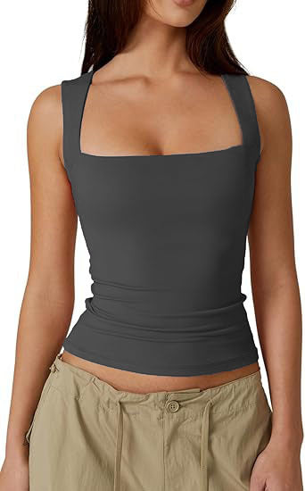 Damen Top mit eckigem Ausschnitt