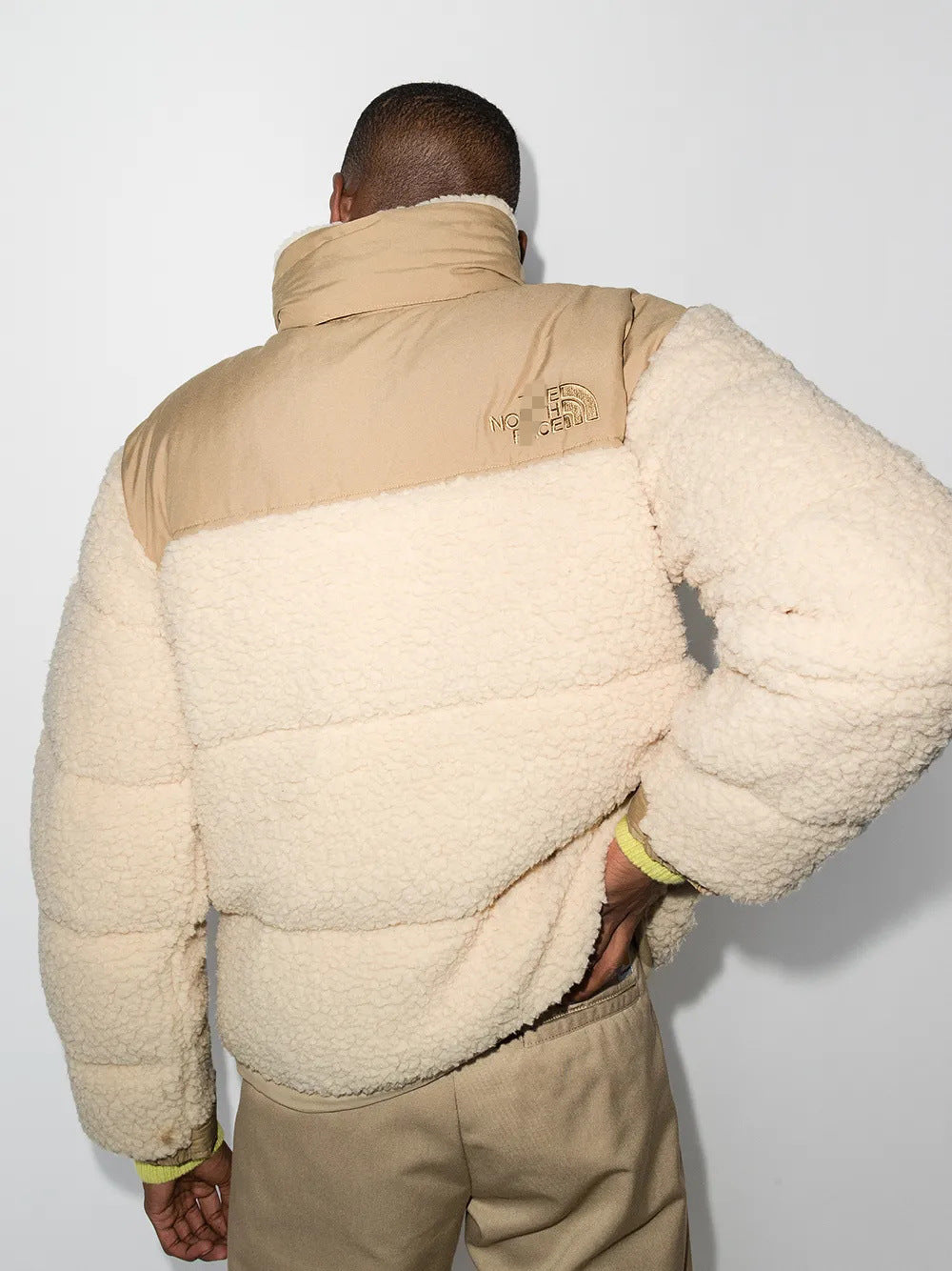 Herren-Fleecejacke aus dickem Lammfell – Warmer Stehkragenmantel