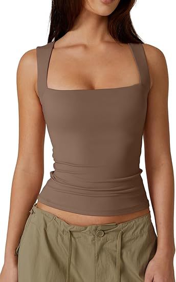 Damen Top mit eckigem Ausschnitt