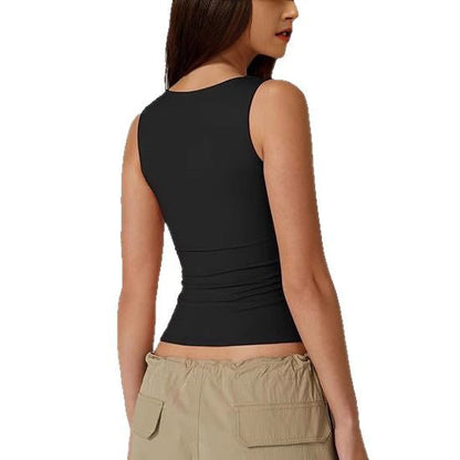 Damen Top mit eckigem Ausschnitt