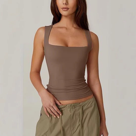 Damen Top mit eckigem Ausschnitt