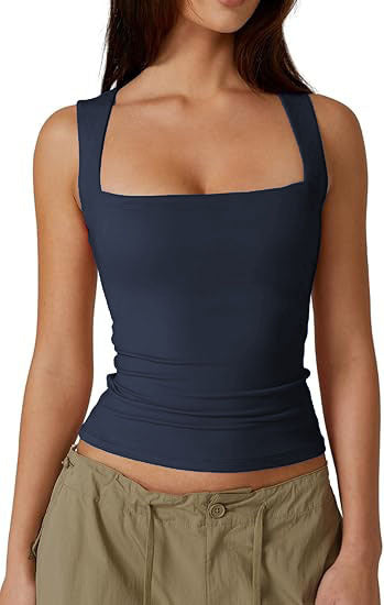 Damen Top mit eckigem Ausschnitt