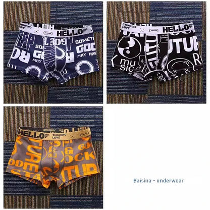 3Stück Bequeme bedruckte Herrenunterwäsche Boxershorts