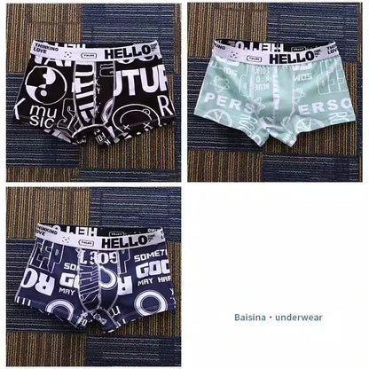 3Stück Bequeme bedruckte Herrenunterwäsche Boxershorts