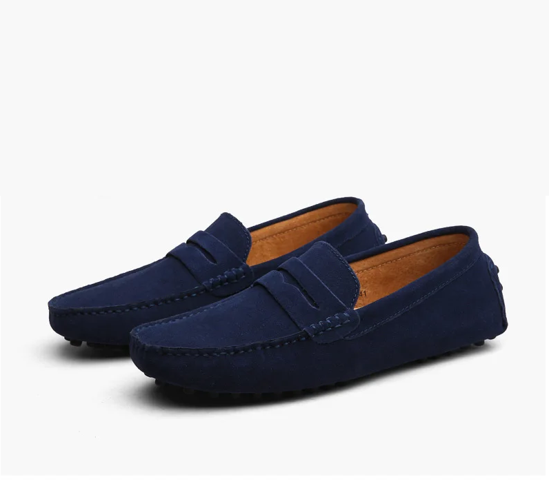 TOMMYOUTLET-LoafersausWildlederimitalienischenStil