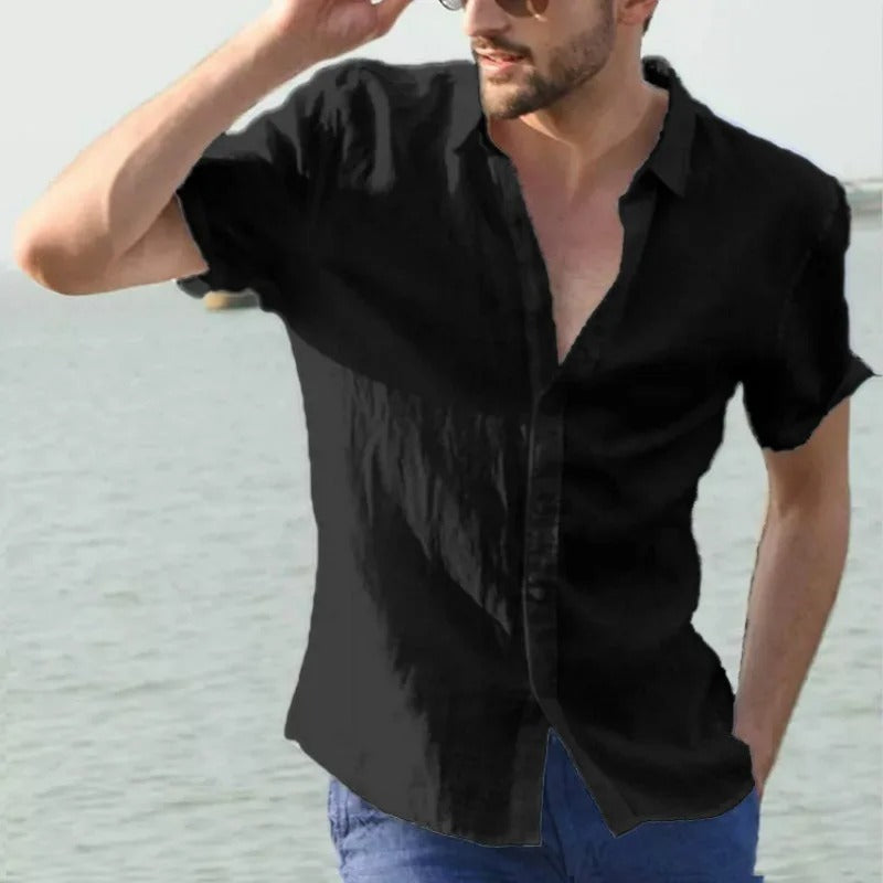 Herren Streetwear Freizeit Hemd mit Knöpfen