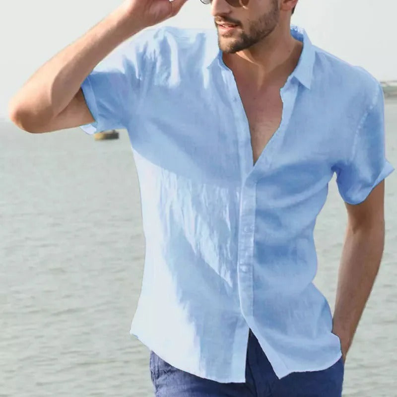 Herren Streetwear Freizeit Hemd mit Knöpfen